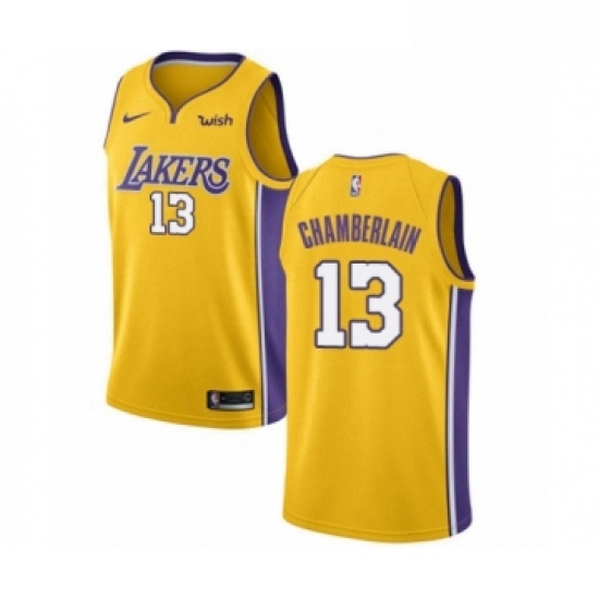 Youth Los Angeles Lakers 13 Wilt Chamberlain Swingman Gold Home Basketball Jersey Icon Edition