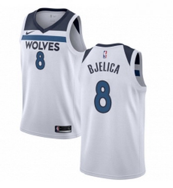 Youth Nike Minnesota Timberwolves 8 Nemanja Bjelica Authentic White NBA Jersey Association Edition