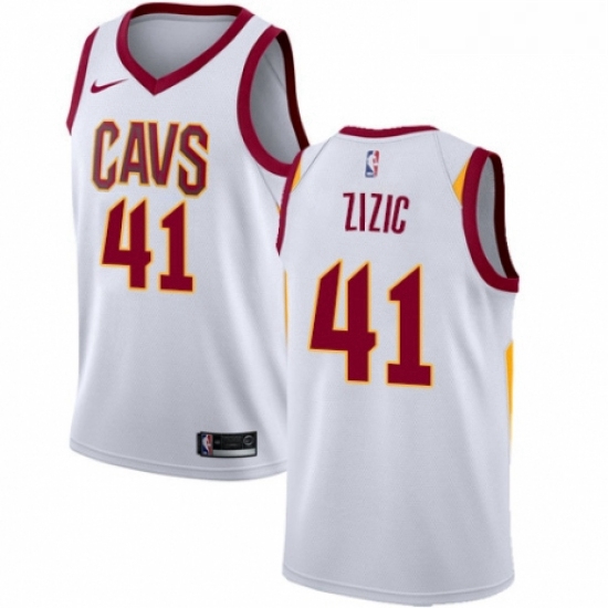 Youth Nike Cleveland Cavaliers 41 Ante Zizic Authentic White NBA