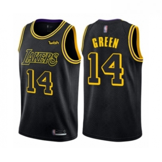 Youth Los Angeles Lakers 14 Danny Green Swingman Black Basketball Jersey City Edition