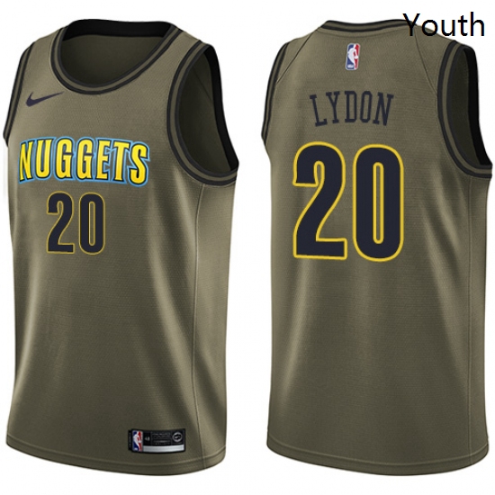 Youth Nike Denver Nuggets 20 Tyler Lydon Swingman Green Salute t
