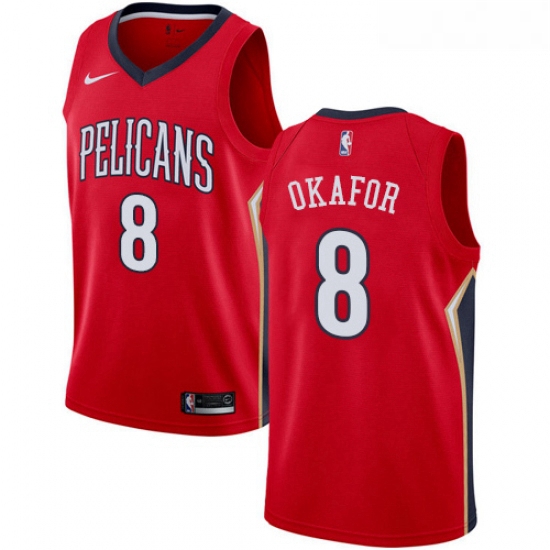 Youth Nike New Orleans Pelicans 8 Jahlil Okafor Swingman Red NBA Jersey Statement Edition