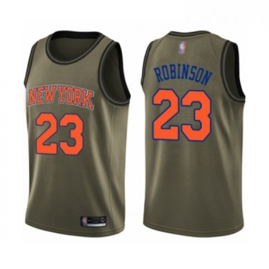 Youth New York Knicks 23 Mitchell Robinson Swingman Green Salute to Service Basketball Jersey