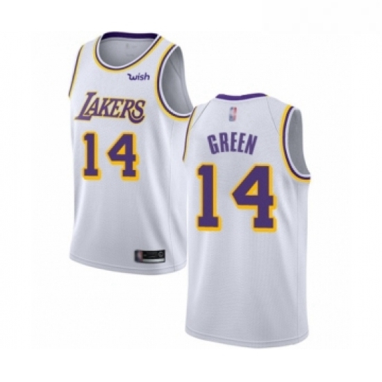 Youth Los Angeles Lakers 14 Danny Green Swingman White Basketbal