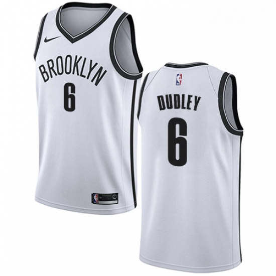 Youth Nike Brooklyn Nets 6 Jared Dudley Swingman White NBA Jerse