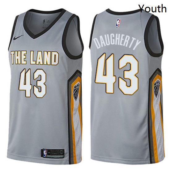 Youth Nike Cleveland Cavaliers 43 Brad Daugherty Swingman Gray NBA Jersey City Edition