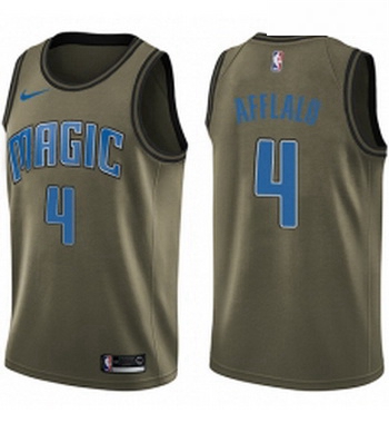 Youth Nike Orlando Magic 4 Arron Afflalo Swingman Green Salute to Service NBA Jersey