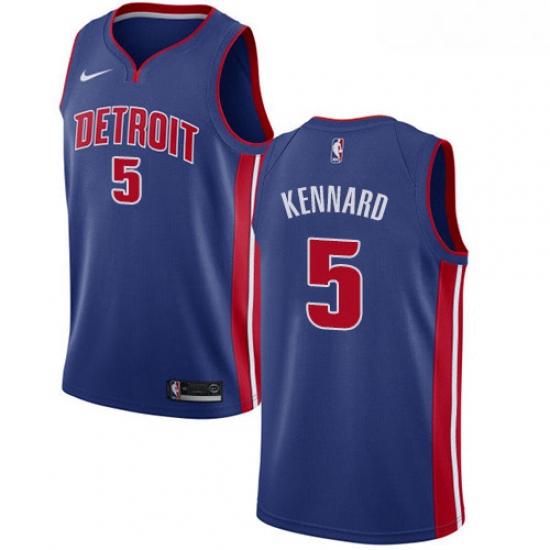 Youth Nike Detroit Pistons 5 Luke Kennard Swingman Royal Blue Road NBA Jersey Icon Edition