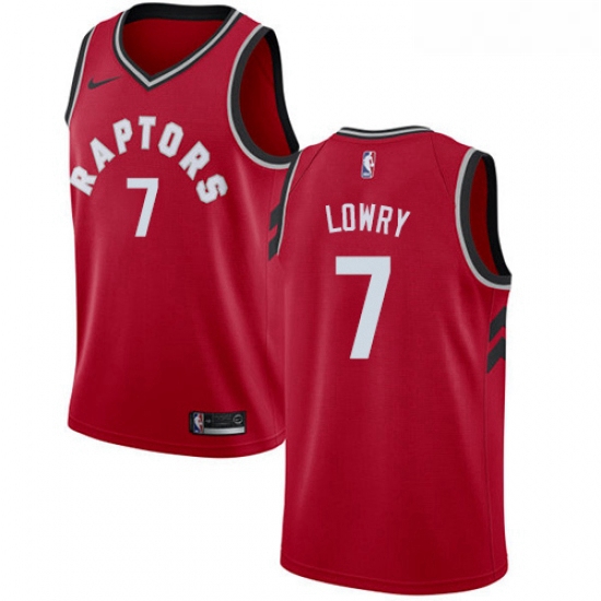 Youth Nike Toronto Raptors 7 Kyle Lowry Swingman Red Road NBA Je