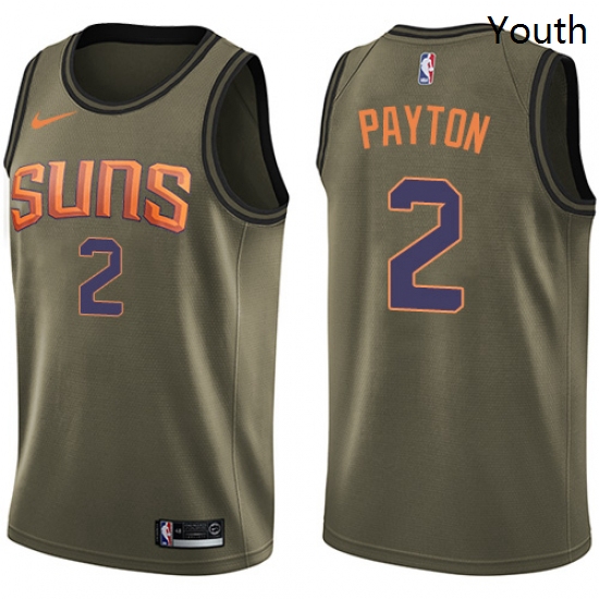 Youth Nike Phoenix Suns 2 Elfrid Payton Swingman Green Salute to Service NBA Jersey