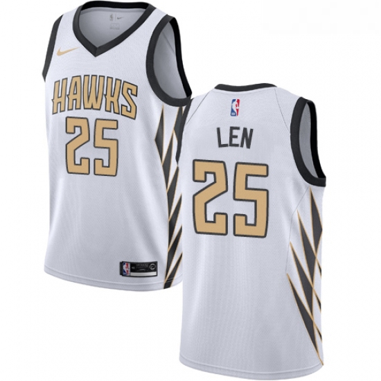 Youth Nike Atlanta Hawks 25 Alex Len Swingman White NBA Jersey City Edition