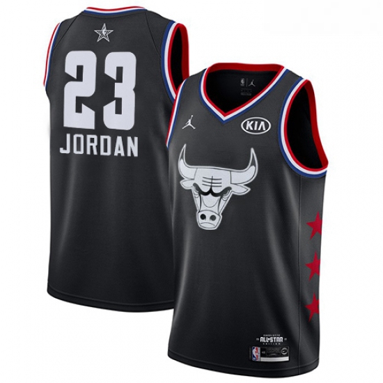 Youth Nike Chicago Bulls 23 Michael Jordan Black Basketball Jordan Swingman 2019 All Star Game Jerse