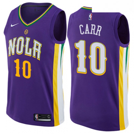 Youth Nike New Orleans Pelicans 10 Tony Carr Swingman Purple NBA Jersey City Edition