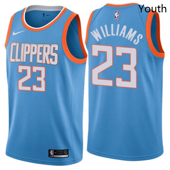 Youth Nike Los Angeles Clippers 23 Louis Williams Swingman Blue NBA Jersey City Edition