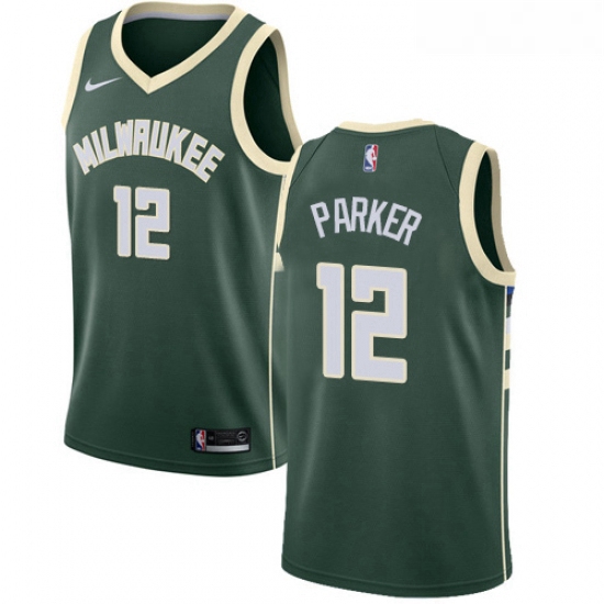 Youth Nike Milwaukee Bucks 12 Jabari Parker Swingman Green Road NBA Jersey Icon Edition