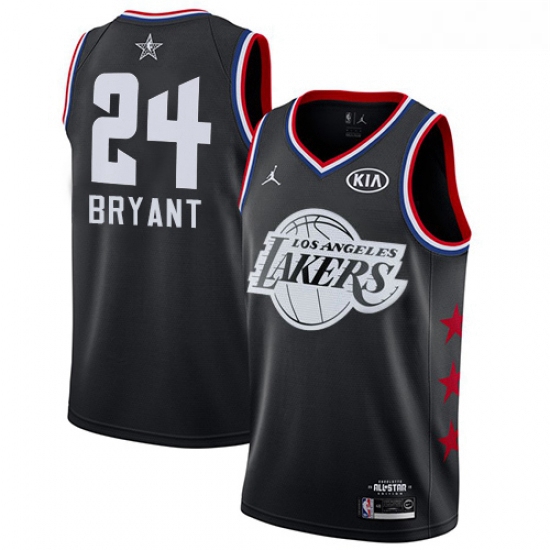 Youth Nike Los Angeles Lakers 24 Kobe Bryant Black Basketball Jordan Swingman 2019 All Star Game Jer