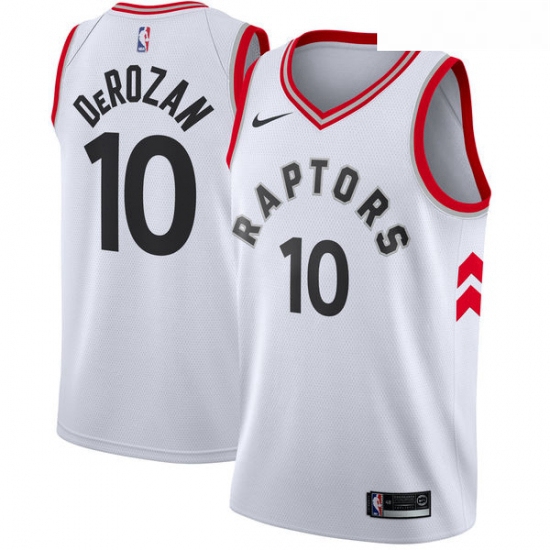 Youth Nike Toronto Raptors 10 DeMar DeRozan Authentic White NBA Jersey Association Edition