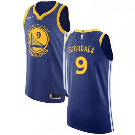 Youth Nike Golden State Warriors 9 Andre Iguodala Authentic Royal Blue Road NBA Jersey Icon Edition