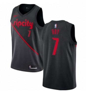 Youth Nike Portland Trail Blazers 7 Brandon Roy Swingman Black NBA Jersey 2018 19 City Edition