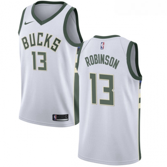 Youth Nike Milwaukee Bucks 13 Glenn Robinson Authentic White Home NBA Jersey Association Edition