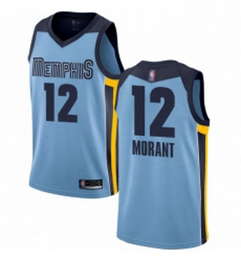 Youth Nike Memphis Grizzlies 12 Ja Morant Light Blue NBA Swingman Statement Edition Jersey