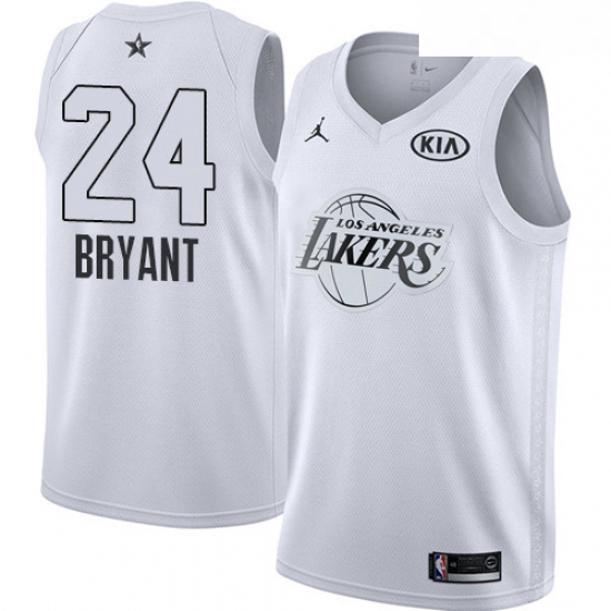 Youth Nike Los Angeles Lakers 24 Kobe Bryant Swingman White 2018 All Star Game NBA Jersey