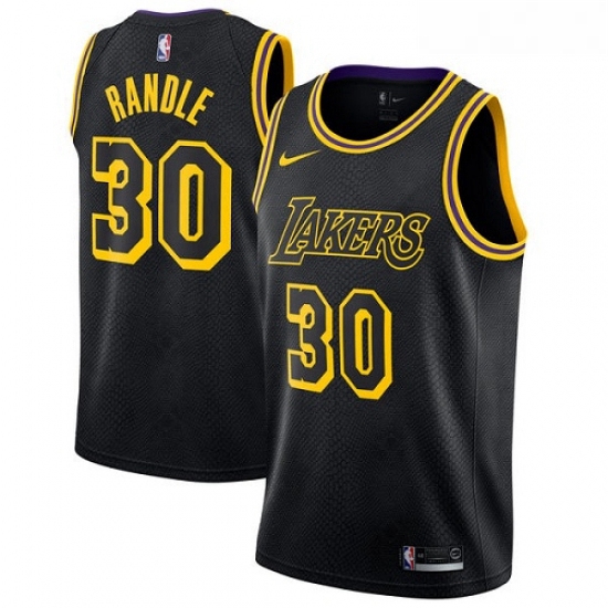 Youth Nike Los Angeles Lakers 30 Julius Randle Swingman Black NBA Jersey City Edition