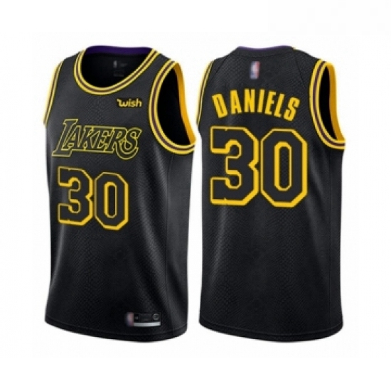 Youth Los Angeles Lakers 30 Troy Daniels Swingman Black Basketball Jersey City Edition