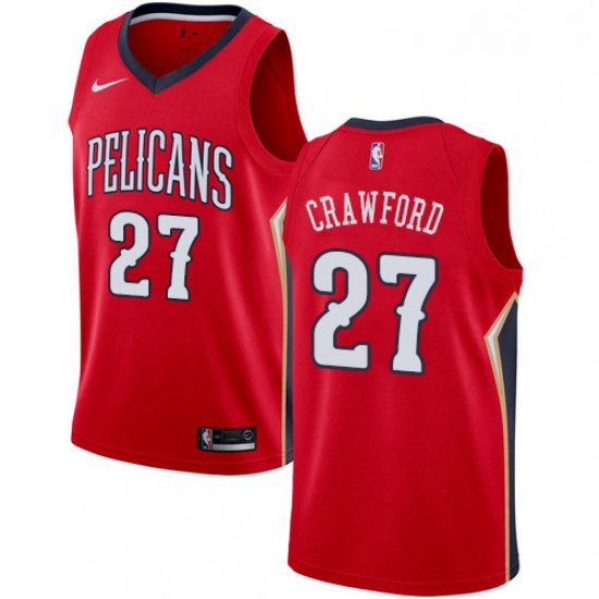 Youth Nike New Orleans Pelicans 27 Jordan Crawford Authentic Red Alternate NBA Jersey Statement Edit