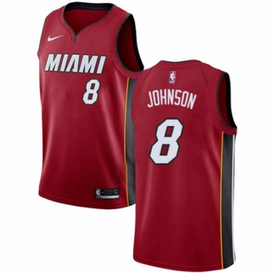 Youth Nike Miami Heat 8 Tyler Johnson Authentic Red NBA Jersey S