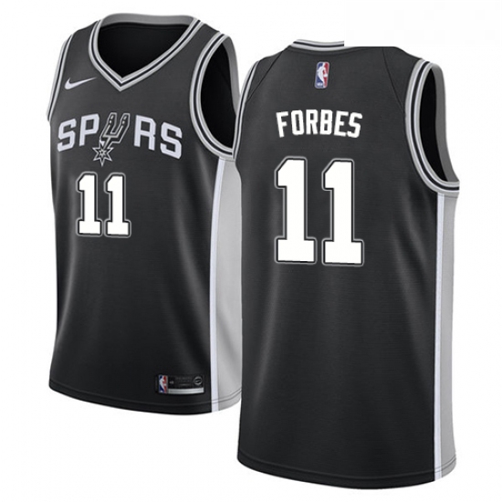 Youth Nike San Antonio Spurs 11 Bryn Forbes Swingman Black NBA Jersey Icon Edition