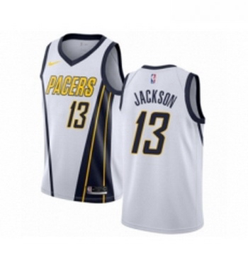 Youth Nike Indiana Pacers 13 Mark Jackson White Swingman Jersey Earned Edition