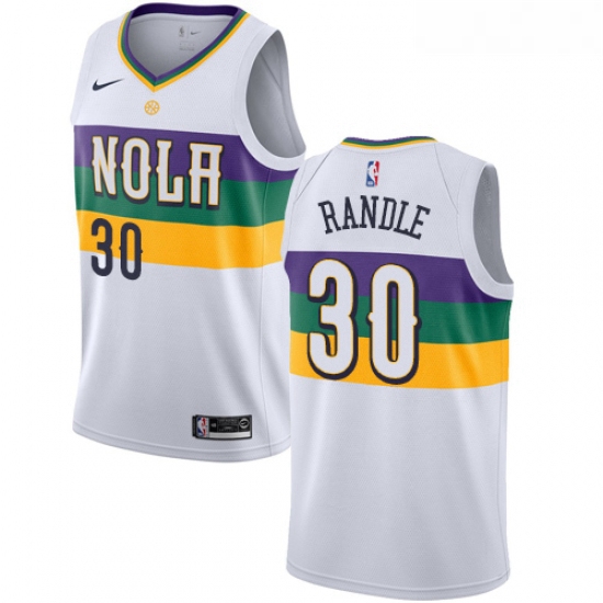 Youth Nike New Orleans Pelicans 30 Julius Randle Swingman White NBA Jersey City Edition