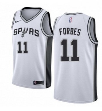 Youth Nike San Antonio Spurs 11 Bryn Forbes Swingman White NBA Jersey Association Edition