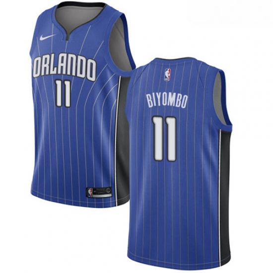 Youth Nike Orlando Magic 11 Bismack Biyombo Swingman Royal Blue Road NBA Jersey Icon Edition