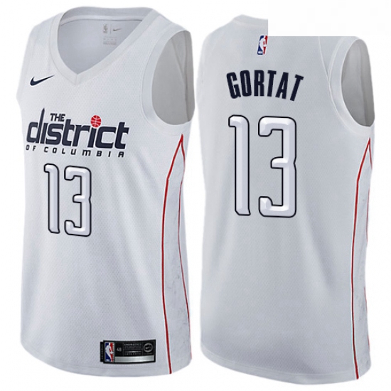 Youth Nike Washington Wizards 13 Marcin Gortat Swingman White NBA Jersey City Edition