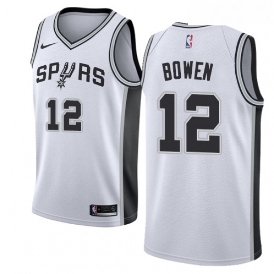 Youth Nike San Antonio Spurs 12 Bruce Bowen Authentic White Home NBA Jersey Association Edition