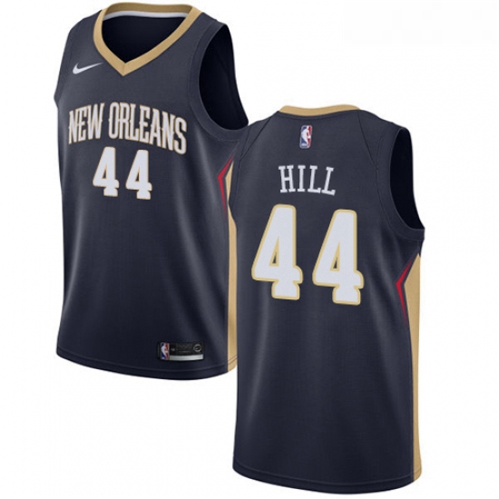 Youth Nike New Orleans Pelicans 44 Solomon Hill Swingman Navy Blue Road NBA Jersey Icon Edition