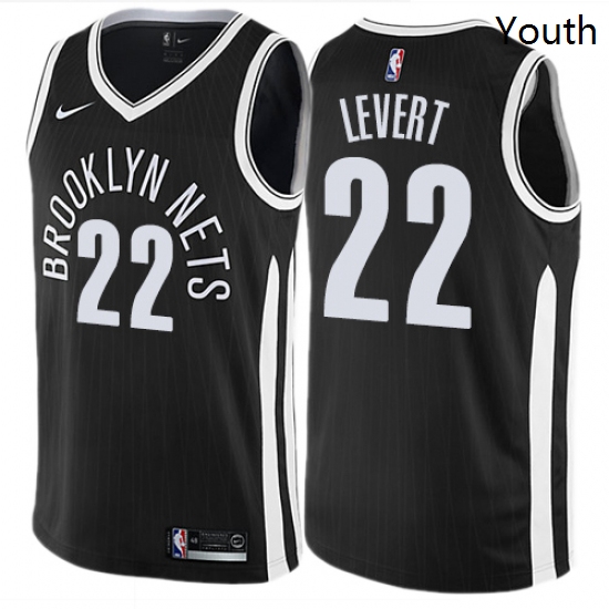 Youth Nike Brooklyn Nets 22 Caris LeVert Swingman Black NBA Jersey City Edition