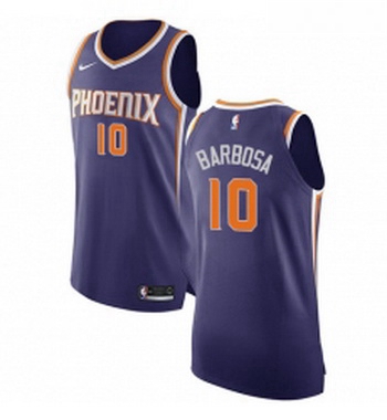 Youth Nike Phoenix Suns 10 Leandro Barbosa Authentic Purple Road NBA Jersey Icon Edition