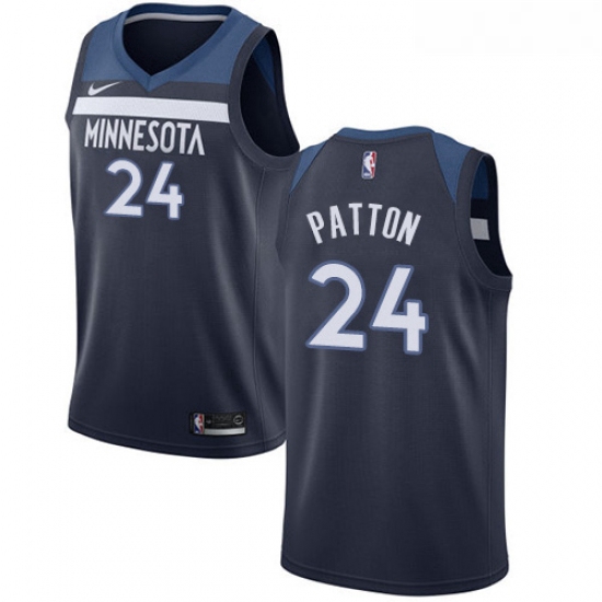 Youth Nike Minnesota Timberwolves 24 Justin Patton Swingman Navy Blue Road NBA Jersey Icon Edition