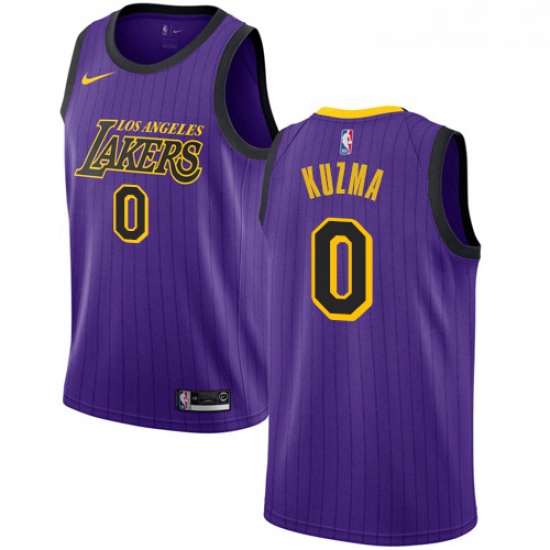 Youth Nike Los Angeles Lakers 0 Kyle Kuzma Swingman Purple NBA Jersey City Edition