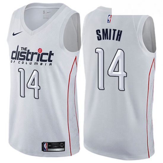 Youth Nike Washington Wizards 14 Jason Smith Swingman White NBA Jersey City Edition