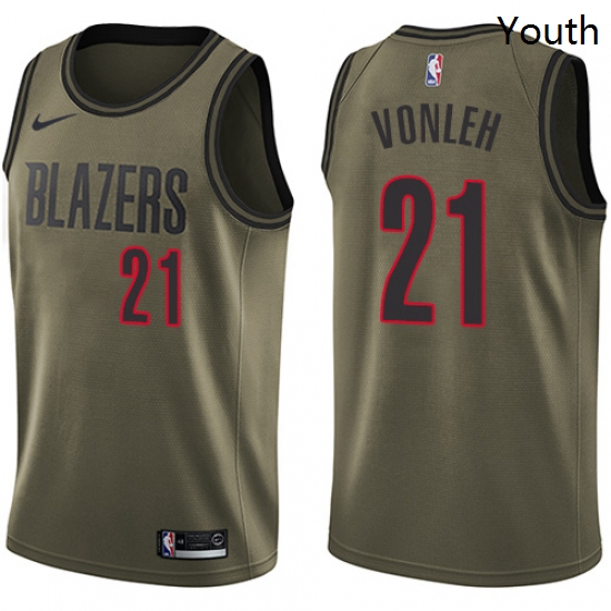Youth Nike Portland Trail Blazers 21 Noah Vonleh Swingman Green 