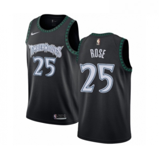 Youth Nike Minnesota Timberwolves 25 Derrick Rose Swingman Black Hardwood Classics Jersey