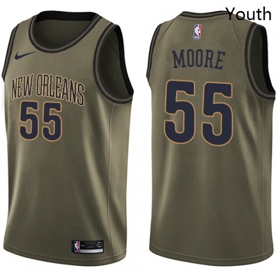 Youth Nike New Orleans Pelicans 55 ETwaun Moore Swingman Green S