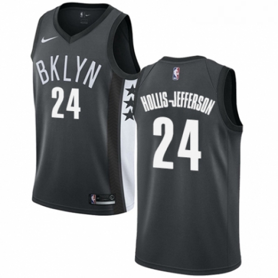 Youth Nike Brooklyn Nets 24 Rondae Hollis Jefferson Swingman Gray NBA Jersey Statement Edition