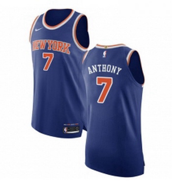 Youth Nike New York Knicks 7 Carmelo Anthony Authentic Royal Blue NBA Jersey Icon Edition