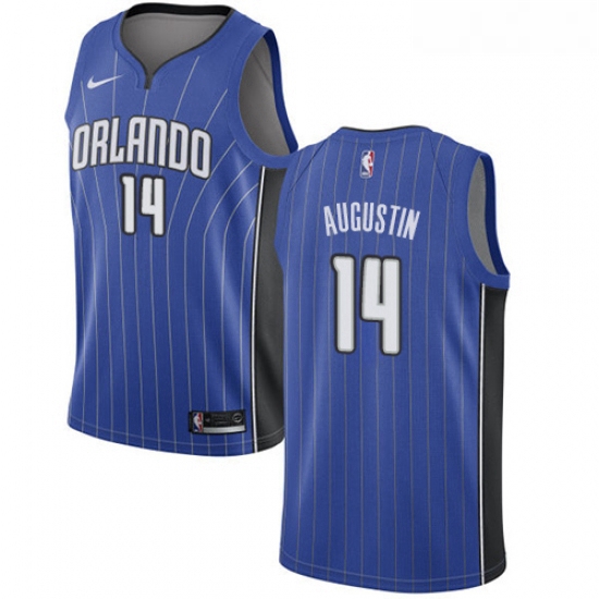 Youth Nike Orlando Magic 14 DJ Augustin Swingman Royal Blue Road NBA Jersey Icon Edition