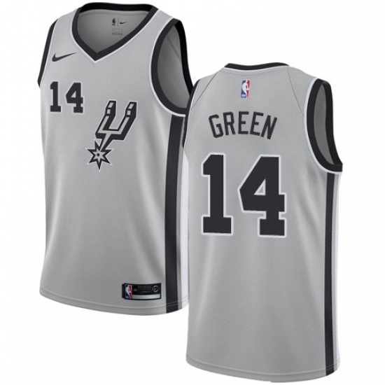 Youth Nike San Antonio Spurs 14 Danny Green Authentic Silver Alt